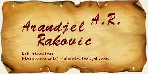 Aranđel Raković vizit kartica